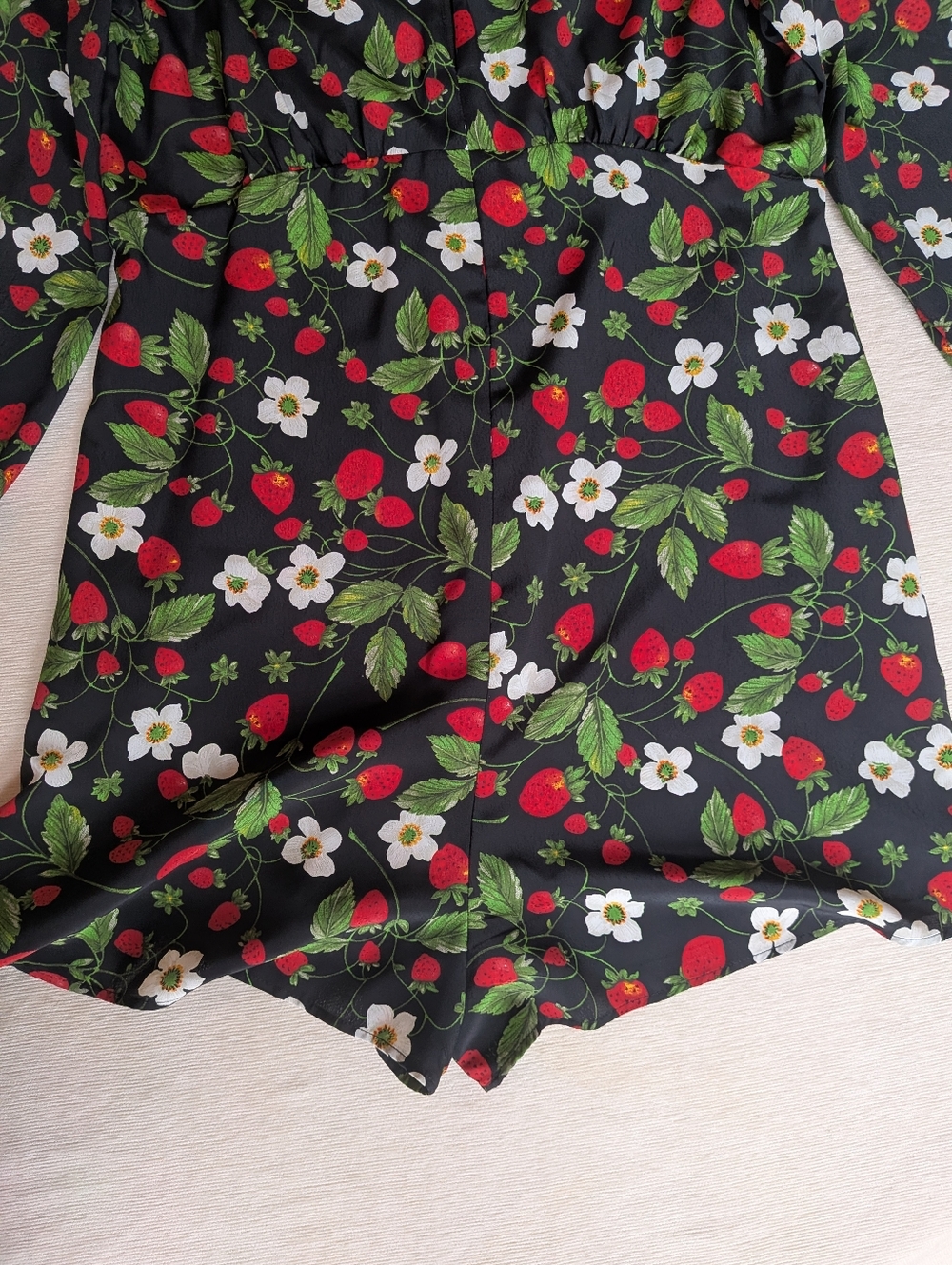 Zara Black Strawberry & Floral Romper - Picture 3 of 10